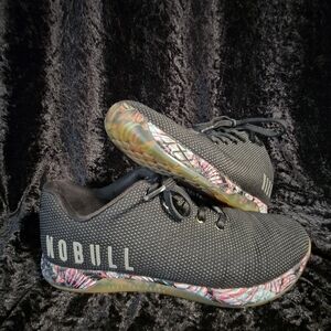 NOBULL Black Athletic Shoes with Colorful Soles